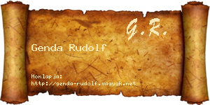 Genda Rudolf névjegykártya