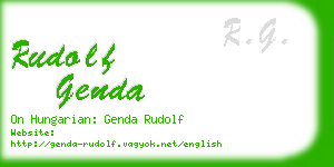 rudolf genda business card